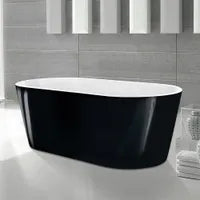 LAYLA 60" Black freestanding bathtub