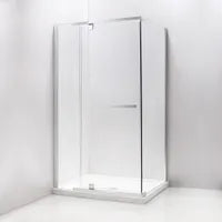 42" Shower door with 34" side panel