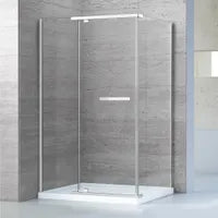 42" Shower door with 34" side panel