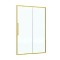 60" Brushed gold sliding shower Door
