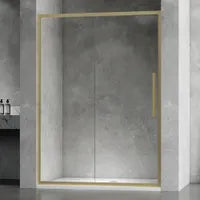 60" Brushed gold sliding shower Door