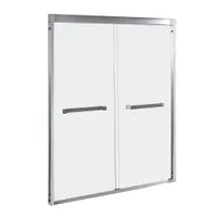 54" Chrome bypass sliding shower door