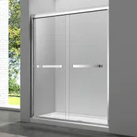 54" Chrome bypass sliding shower door