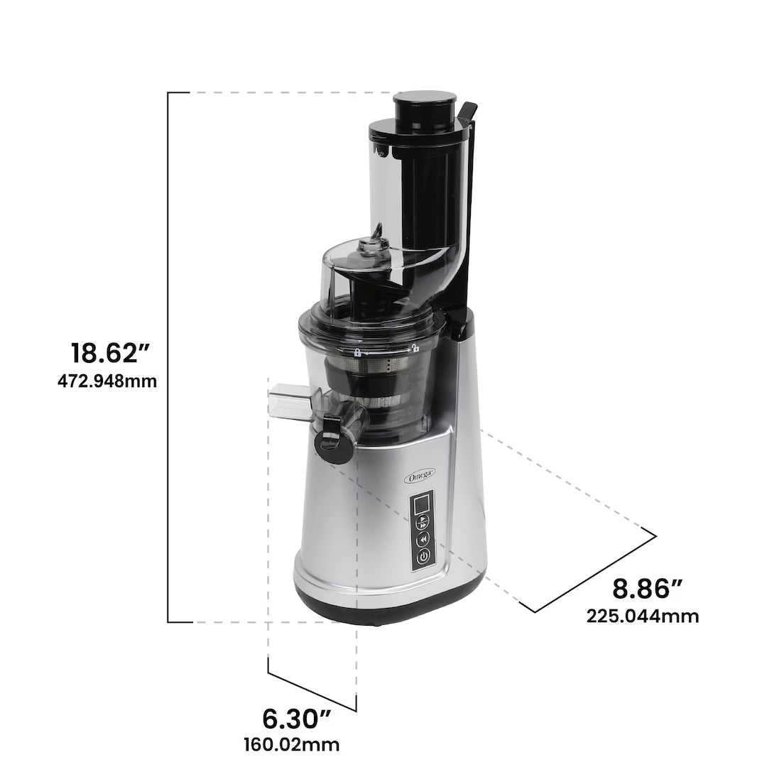 Omega Wide Mouth Cold Press Slow Juicer with Anti-Clog