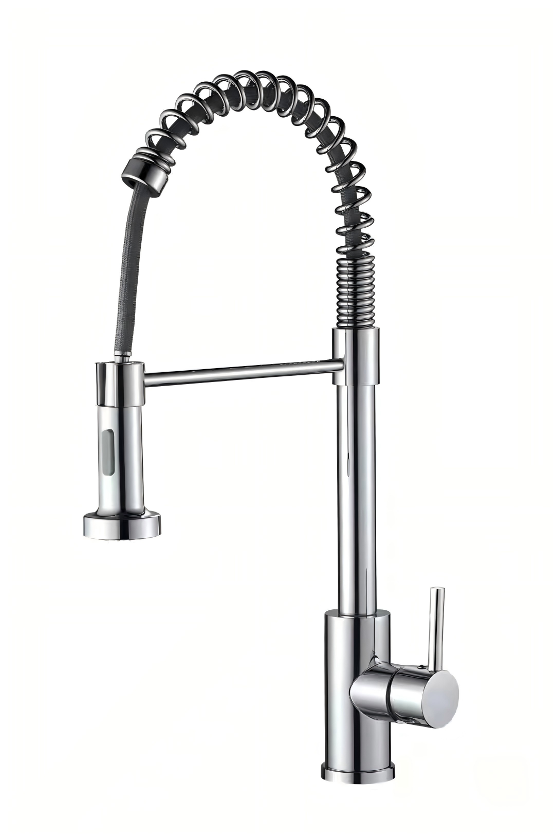 PK001-C Chrome chef-style kitchen faucet with pull-down spout