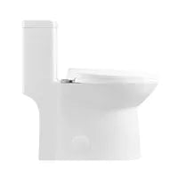 Dual-flush one-piece toilet with elongated bowl NEWBURY