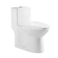Dual-flush one-piece toilet with elongated bowl NEWBURY