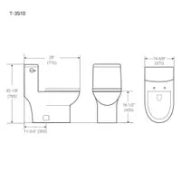 One-piece toilet with elongated bowl GRAHAM