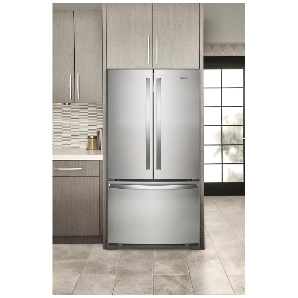 Whirlpool 36-inch W 20 cu.ft. French Door Refrigerator in Fingerprint Resistant Stainless Steel, Full Depth