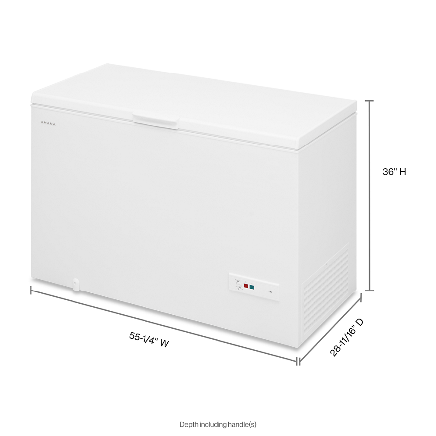 Amana 484L AZC5216LW 55 Inch Chest Freezer 16 cu. ft