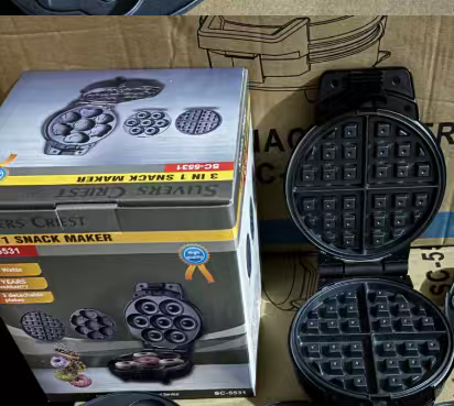 CAAB Home Delight SC-5531 Waffle Maker Matt Black
