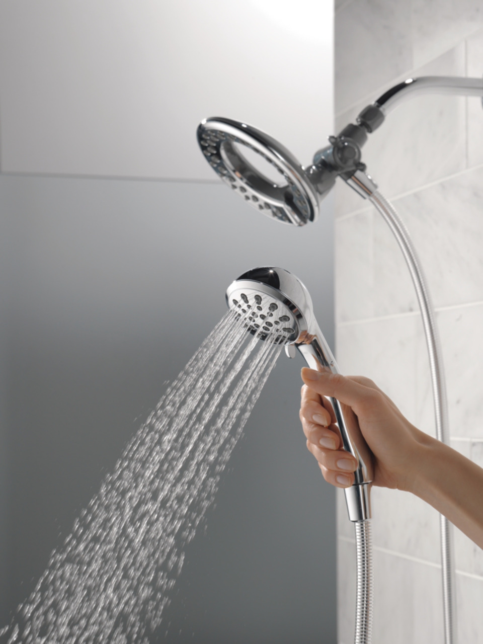 Delta In2ition® 2-in-1 4-Setting Handheld Shower Head, Chrome