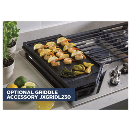 GE 30-inch W Gas Cooktop with 5 Burners Including Power Burners in Stainless