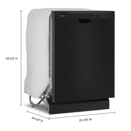 Whirlpool Quiet Dishwasher with Boost Cycle - Black - ENERGY STAR
