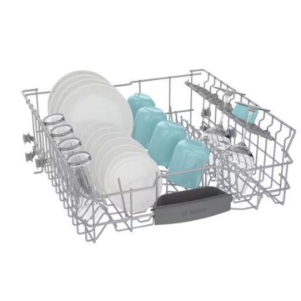 Bosch 100 Series 24-Inch Smart Built-In Dishwasher with Home Connect, Anti Fingerprint