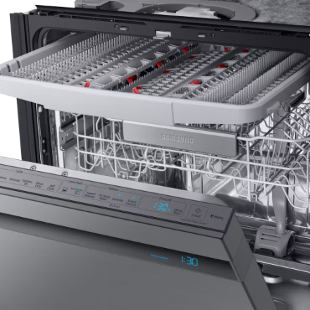 Samsung 24-inch Top Control Smart Dishwasher with 3rd Rack, AutoRelease in Fingerprint Resistant Stainless Steel