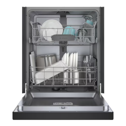 Bosch 100 Series 24-Inch Smart Built-In Dishwasher with Home Connect, PrecisionWash