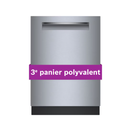 Bosch 500 Series 24-Inch Smart Built-In Dishwasher with Home Connect, Third Rack, AutoAir, SS 44 dBA - ENERGY STAR