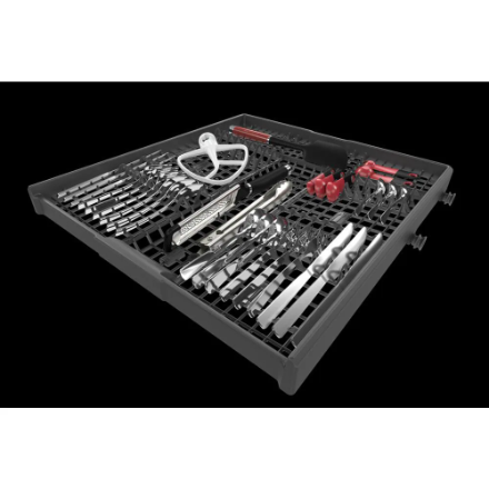 KitchenAid 24-inch Top Control Dishwasher in Black Stainless Steel with Stainless Steel Tub and 3rd Level Rack
