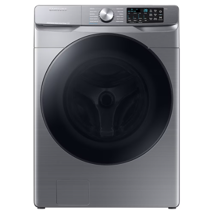 Samsung 5.2 Cu.Ft. Front Load Washer with Super Speed and Built-in Wifi in Platinum