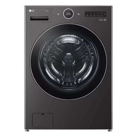 LG Electronics 5.8 cu. ft. Mega Capacity Smart Front Load Washer in Black Steel