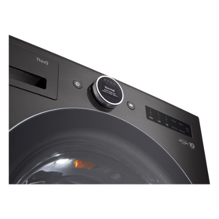 LG Electronics 5.8 cu. ft. Mega Capacity Smart Front Load Washer in Black Steel