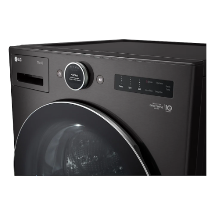 LG Electronics 5.8 cu. ft. Mega Capacity Smart Front Load Washer in Black Steel