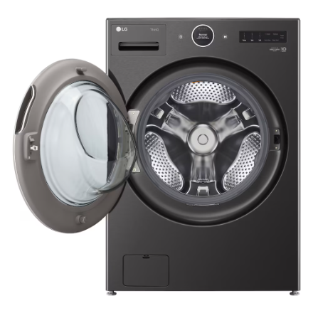 LG Electronics 5.8 cu. ft. Mega Capacity Smart Front Load Washer in Black Steel