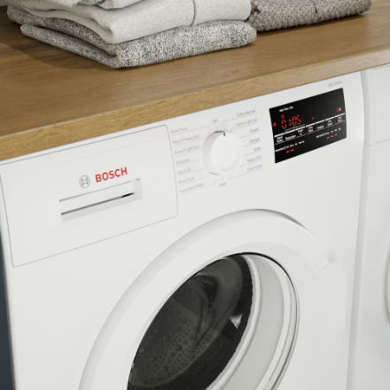 Bosch 300 Series 24-Inch 2.2 cu.ft. High-Efficiency Front Load Washer - Plugs Into Adapter