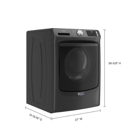 Maytag Front Load Washer with Extra Power and 12 Hr Fresh Spin 5.2 cu. Ft. Volcano Black