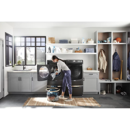 Maytag Front Load Washer with Extra Power and 12 Hr Fresh Spin 5.2 cu. Ft. Volcano Black