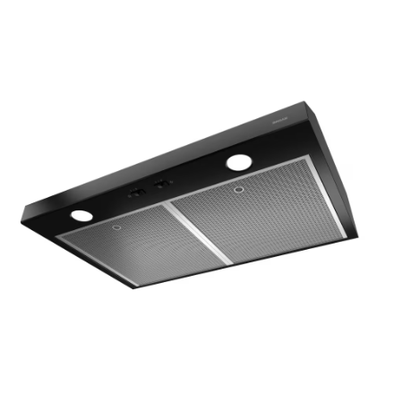 Broan-NuTone Broan Glacier 30-Inch Under-Cabinet Range Hood, 300 Max Blower CFM, Black