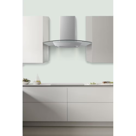 Vissani 30-inch 340CFM T-Shape Shell Only Wall-Mounted Glass Range Hood with 3-Speed Setting in Stainless Steel