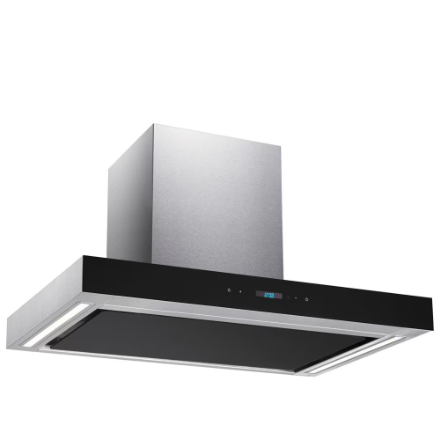 Vissani 30-inch 400CFM Convertible T-Shape Wall-Mounted Range Hood with 3-Speed Setting and Touch Control in Stainless Steel