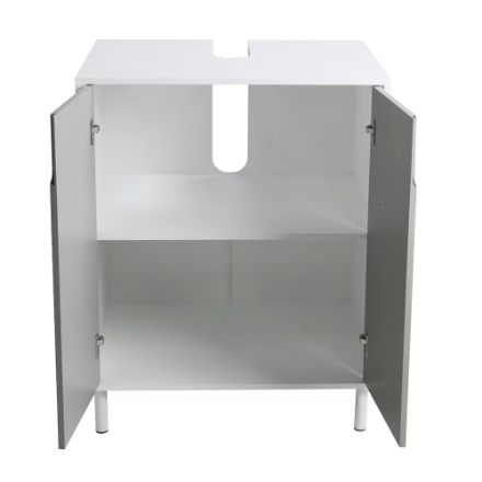 A&E Bath and Shower Bella 24-inch Vanity in Grey with White Rectangle Basin