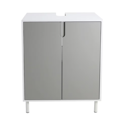 A&E Bath and Shower Bella 24-inch Vanity in Grey with White Rectangle Basin
