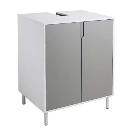 A&E Bath and Shower Bella 24-inch Vanity in Grey with White Rectangle Basin