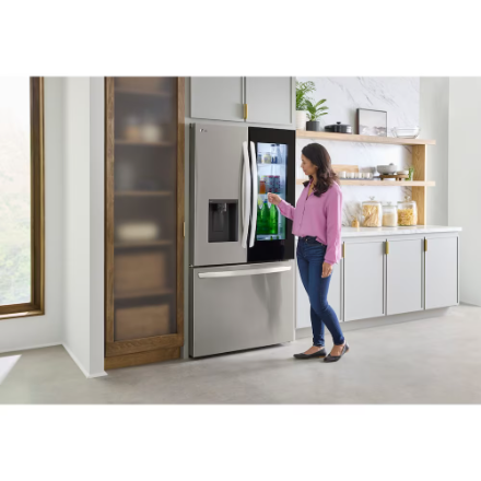LG Electronics 36-inch W 26 cu. ft. SMART InstaView Counter-Depth MAX French Door Refrigerator in Stainless Steel - ENERGY STAR®