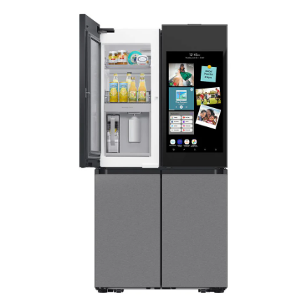 Samsung BESPOKE 36-inch W 23 Cu.Ft. 4-Door Flex Refrigerator with AI Family Hub and AI Vision Inside in Stainless - ENERGY STAR®