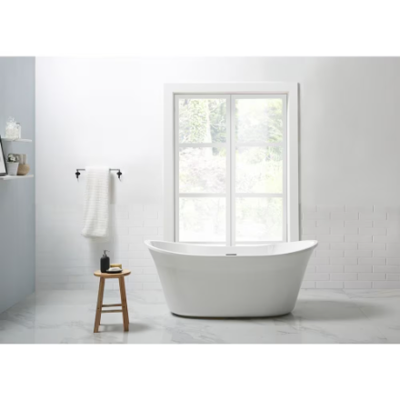Ove Decors Riley 60-inch Freestanding Tub in White