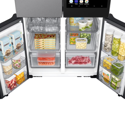 Samsung BESPOKE 36-inch W 23 Cu.Ft. 4-Door Flex Refrigerator with AI Family Hub and AI Vision Inside in Stainless - ENERGY STAR®