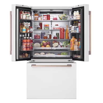 LG STUDIO 36-inch W 27 cu. ft. Counter-Depth MAX French Door Refrigerator in White Essence