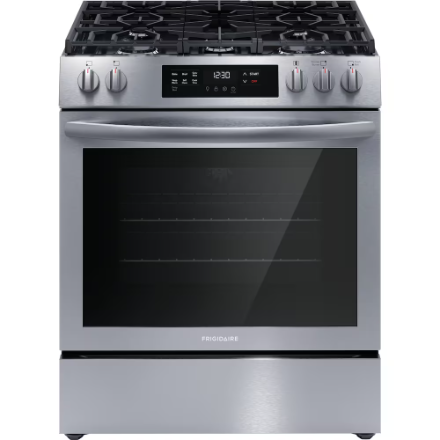 Frigidaire 30-inch Freestanding Gas Range with Convection Bake and Self-Cleaning Oven in Stainless Steel