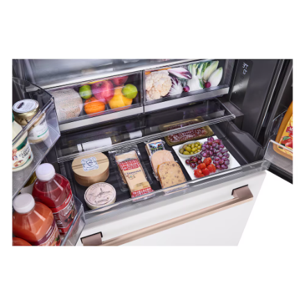 LG STUDIO 36-inch W 27 cu. ft. Counter-Depth MAX French Door Refrigerator in White Essence