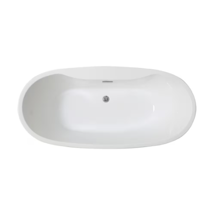 Ove Decors Riley 60-inch Freestanding Tub in White