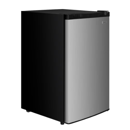 Vissani 4.3 cu. ft. Stainless Steel Mini Refrigerator with 2 Adjustable Glass Shelves - ENERGY STAR®