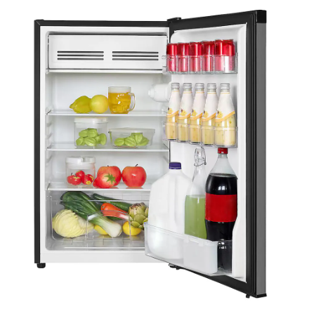 Vissani 4.3 cu. ft. Stainless Steel Mini Refrigerator with 2 Adjustable Glass Shelves - ENERGY STAR®