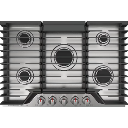 Frigidaire Gallery 30-inch Gas Cooktop in Stainless Steel with 5 Burners including Quick Boil