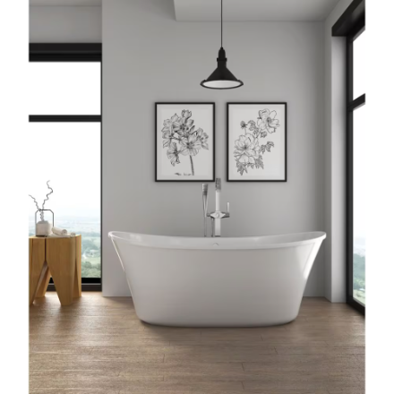 Ove Decors Riley 60-inch Freestanding Tub in White