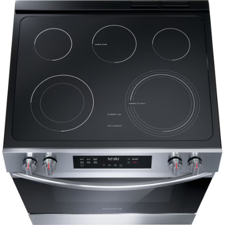 Frigidaire 30-inch Slide-In Electric Range with Even Temp Cooktop and Steam Clean in Stainless Steel